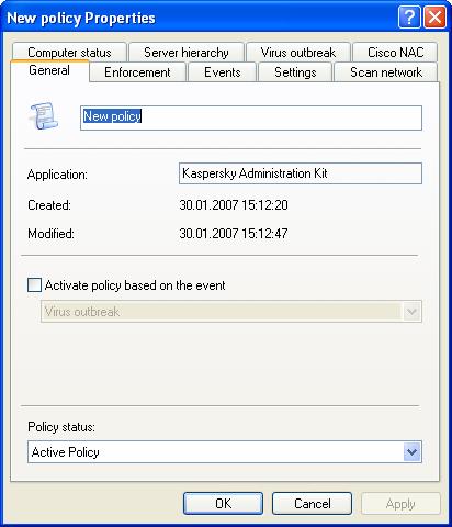 Remote Policy management 53 Figure 12. Editing policies Settings, governed by the policy, modification of which is prohibited, will be marked by icon. In order to prohibit changes, left-click it.
