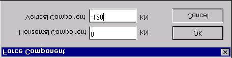 Select the Properties option to open the Force Component dialog. The dialog resembles the one shown in Fig.