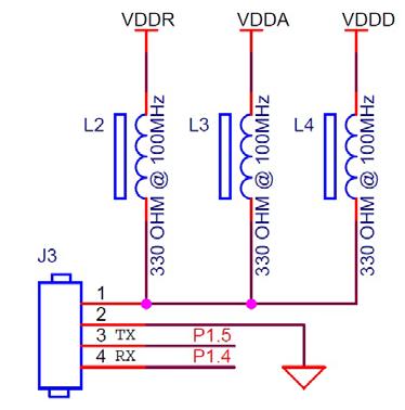 Hardware 5.2.2 Module Power Connections The PSoC 4 BLE module has three power domains: VDDD, VDDA, and VDDR.