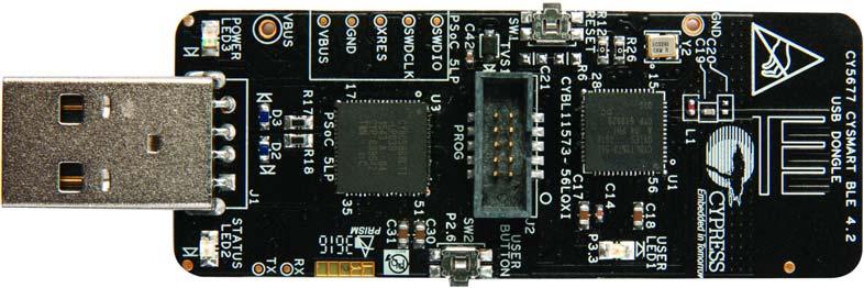 Hardware 5.3.1 Power System The BLE Dongle is powered directly using 5 V from the USB port, as shown in Figure 5-28.