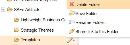 on the Templates folder and select Delete Folder,