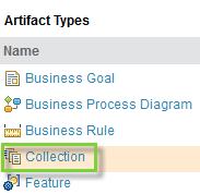 In the Artifact Types pane, select Collection: 2.