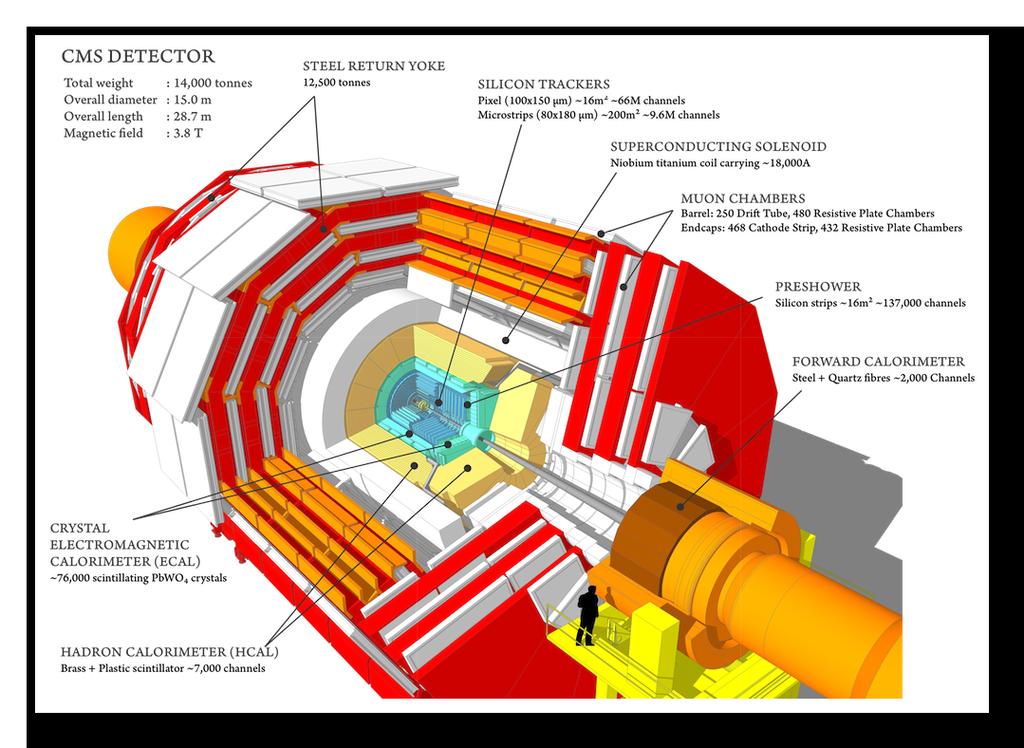 2.3 CMS 5 Figure 1: Sectional view of the CMS Detector [6] 2.3.1 CMS Pixel Detector The innermost layer of the CMS is the so-called silicon tracker, a tracker detector that measures the momentum of