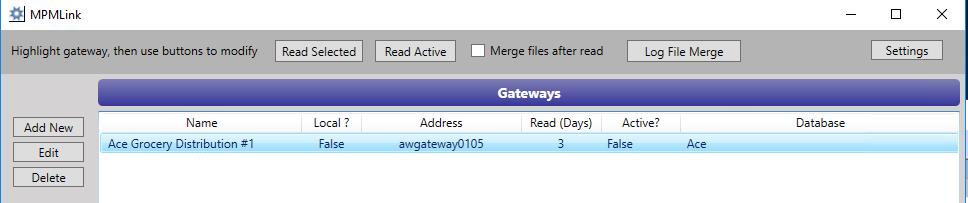 Note Enter any text that can assist in describing the gateway. An example of a completed gateway configuration: Click OK to save the information.