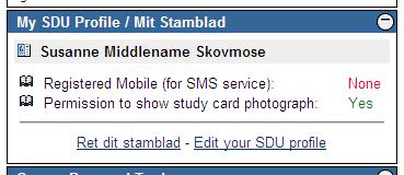 Quick Guide to e-learn.sdu.dk (Blackboard) for Students You access Blackboard via single sign-on, sso.sdu.dk/, or the address: e-learn.sdu.dk/ When you have logged on, you find yourself in the My Portal area.