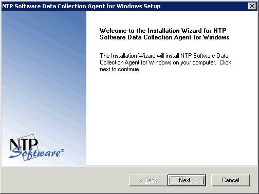 Installation Prior to installing NTP Software Data Collection Agent for Windows Edition, NTP Software recommends verifying that the installation server meets the requirements listed in the