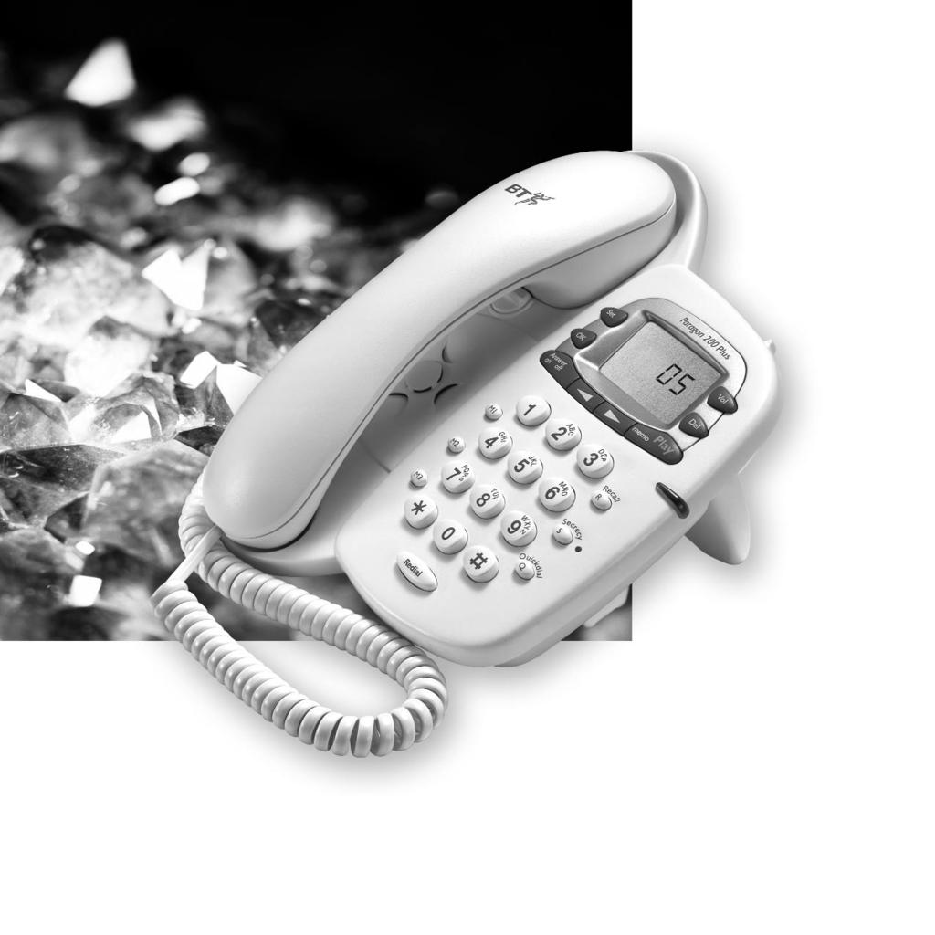 Paragon 200 Plus Digital Telephone Answering Machine User Guide This product is intended for