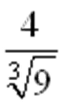 perfect square under the radical in the denominator.