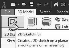 The sketching plane is a reference location where two-dimensional sketches are created.