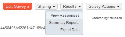 How To Export Response Data To A Spreadsheet 1. Select the survey. 2. Select Export Data from the Results drop-down. 3.