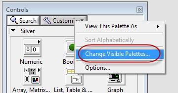 3 You may also configure the appearance by selecting Customize and then Change Visible Palettes. In the window that appears, select Select All and then OK.