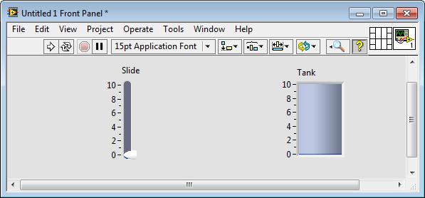 5 Simple Example Create a user interface (Front Panel) with the following controls