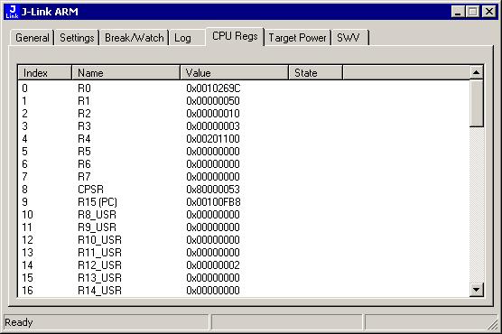 the CPU registers are shown. 5.8.1.