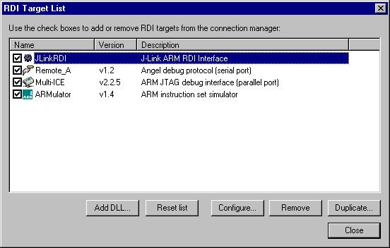 297 CHAPTER 12 Setup for various debuggers 7. Click the OK button in the configuration dialog.