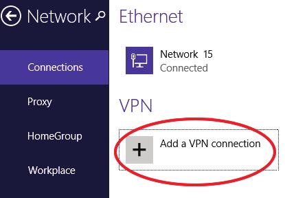 Section 5 - Quick VPN This section provides Quick VPN setup instructions for Windows 8.