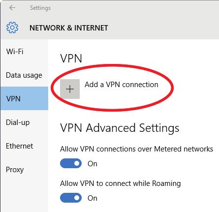 Windows 10 VPN Setup