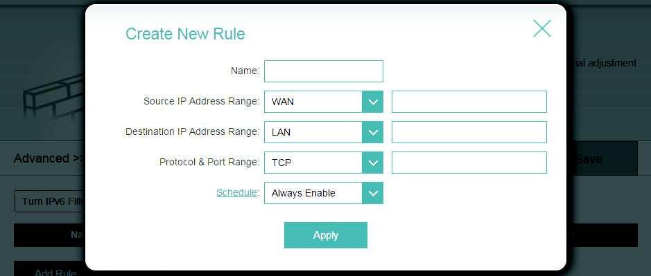 To return to the main Firewall Settings page, click. To begin, use the drop-down menu to select whether you want to or the rules you create. You can also choose to turn filtering.