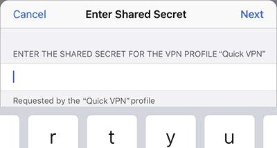 Section 5 - Quick VPN VPN Setup Instructions (Continued) Acknowledge the disclaimer by tapping Install in the upper right hand corner.