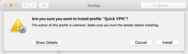 Section 5 - Quick VPN Mac OS X VPN Setup Instructions This section provides Quick VPN setup instructions for OS X using