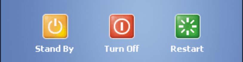 Kraj rada sa operativnim sistemom korisnik ostvaruje akcijom Start / Turn off Computer, nakon čega se