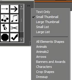 In the options bar, open the Custom Shape picker and select a shape to draw (Figure 19).