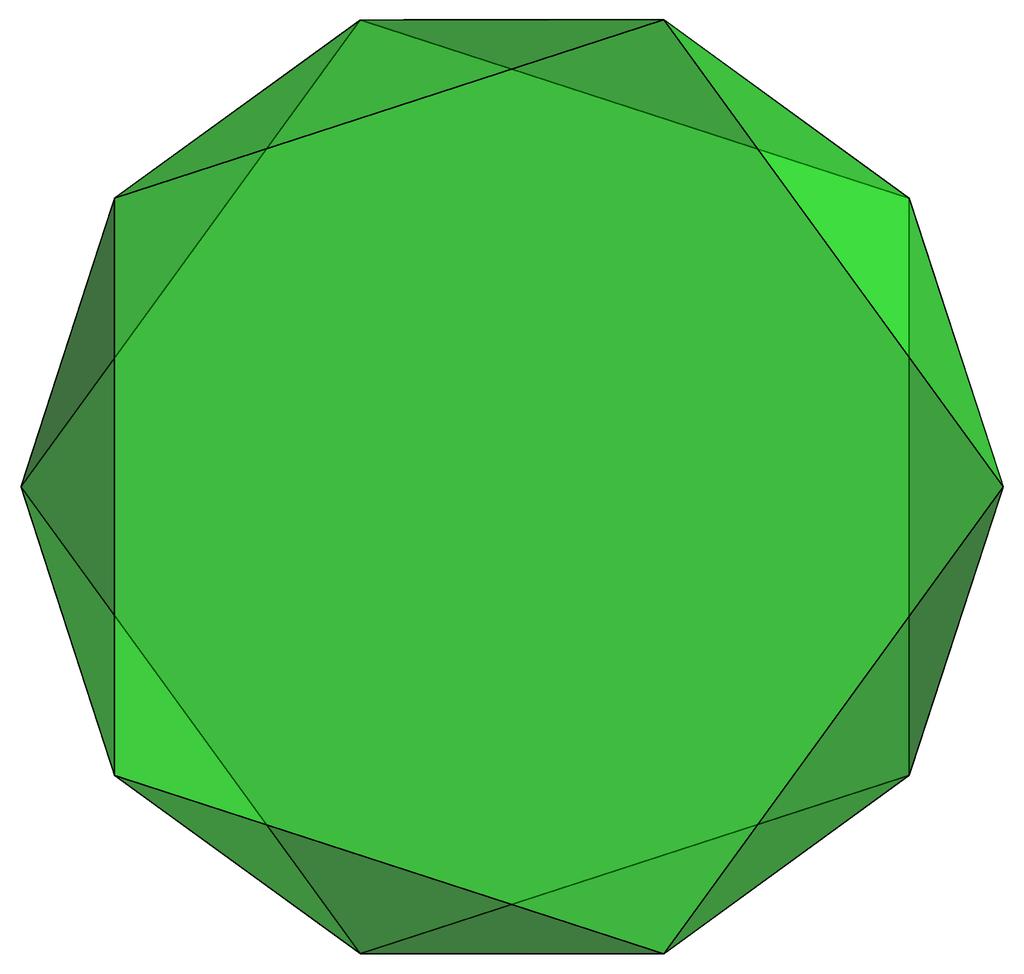 Because of its construction, the polyhedron in Figure 3(a) is called a pentagonal bipyramid. Happily, this situation may be remedied. Consider for a moment the pentagonal toy drum of Figure 3(b).