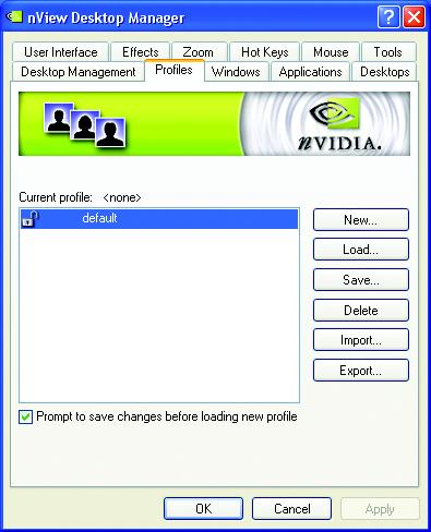 nview Desktop Management properties This tab contains information