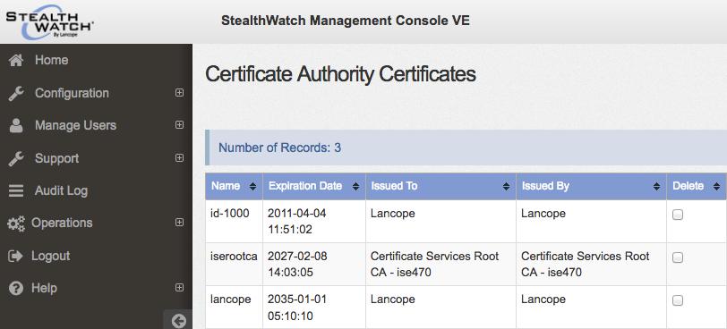 Select Add Certificate and confirm You should see the following: Import Stealthwatch certificates into SSL