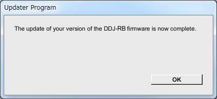 When all the LEDs of the level meter on DDJ-RB are lit, the firmware update is completed. <STEP5> Reboot DDJ-RB. Disconnect the USB cable and connect again. E.