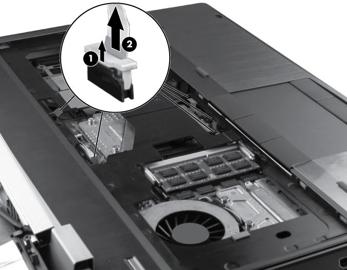 3. Remove the following screws that secure the top cover to the base enclosure: Four Torx