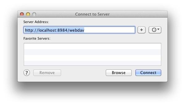 WebDAV: Mac OSX Enter