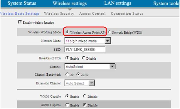 5.1 Basic Settings Chapter 5 Wireless Settings Enable Wireless Functions: Check/uncheck to enable/disable the wireless feature. When unchecked, all wireless related features will be disabled.