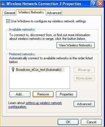 3. Click Wireless Networks, select the item