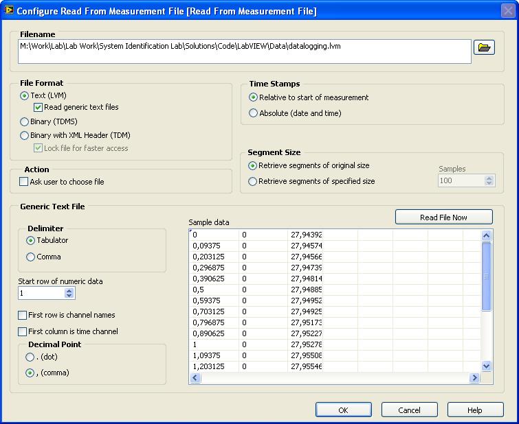 13 Datalogging Task 4: Read from Measurement File: Create another