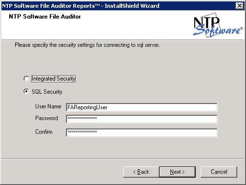 8. In the NTP Software Defendex dialog box, specify the security setting to