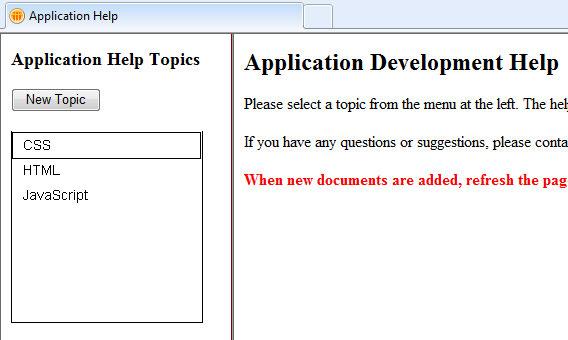 Chapter 4 Here is what the resulting application looks like in a browser: Displaying a design element after exiting a document As discussed in Chapter 3, it is important to decide which design