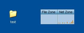 The gray bars (the File Zone) show the number of scanned files per second, on a scale from 0 to 50.
