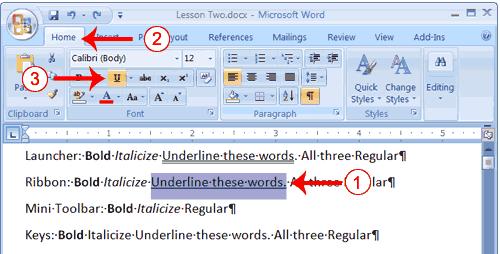 Note: To remove an underline, you select None from the pull-down menu. 6. Click OK to close the dialog box.
