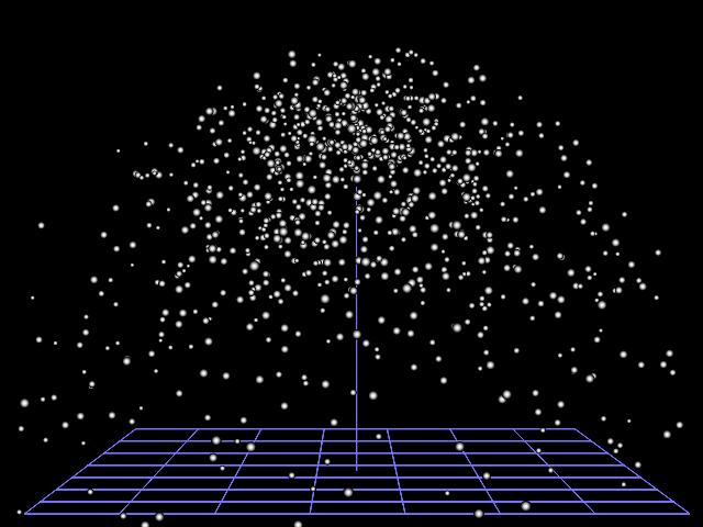 Spread Amount=35 Spread Amount=150 The Spread Mode menu controls for the overall shape of the particle system.