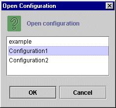 A new configuration for the specified name is created and the new empty configuration is opened