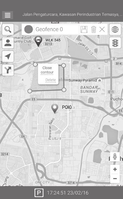 Geofences Geofence allows you to track your vehicle within a specific perimeter that you set To use geofences, click