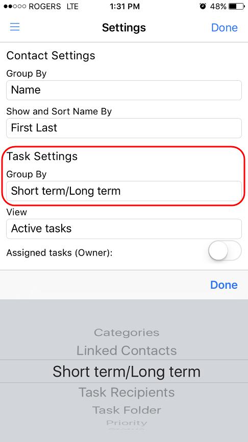 Task Recipient Task Folder Priority Status