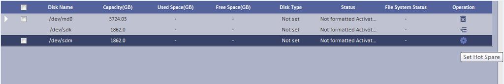 When other disks in use are failed, it can replace any of them. Local hot spare: select one designated Raid group.