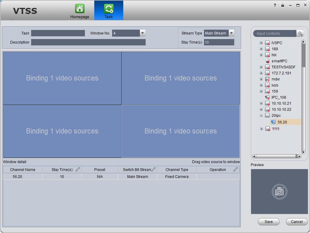Figure 5-8 Click, so you can viewo video in Preview in the lower right to view it.