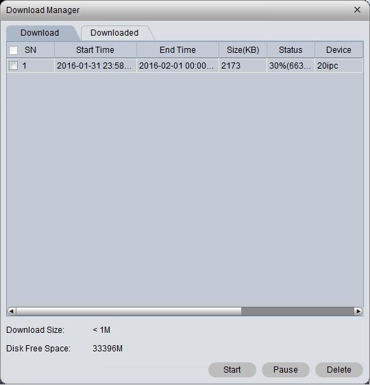 Figure 6-19 You can view the download progress; you can check the video