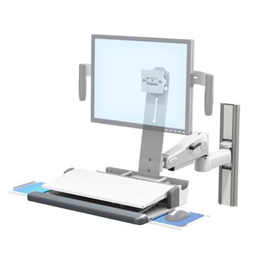 4 kg) L Bracket for Flat Panel/Keyboard Applications with Multi-Position Work Surface, Keyboard Tray and Storage Bins WS-0012-11 FLP-0008-53 VHM Variable Height Arm Workstation with Multi-Position