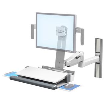 1 kg) L Bracket for Flat Panel/Keyboard Applications with Multi-Position Work Surface, Keyboard Tray and Storage Bins Standard Monitor Handles (Adjustable width to accommodate displays from 11.