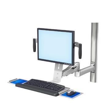 2 to 47 cm) FLP-0008-12 VHM Variable Height Arm Workstation with L Bracket - 8 /20.3 cm Extension VHM Variable Height Arm with 8 /20.3 cm Rear Extension (Maximum Load: 40 lbs/18.