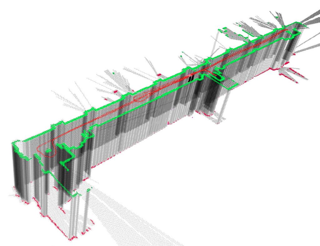 4.5 Evaluation of Grid-Based SLAM Front-End 85 Figure 4.6: 3D visualization of two correctly aligned floors of building 051.