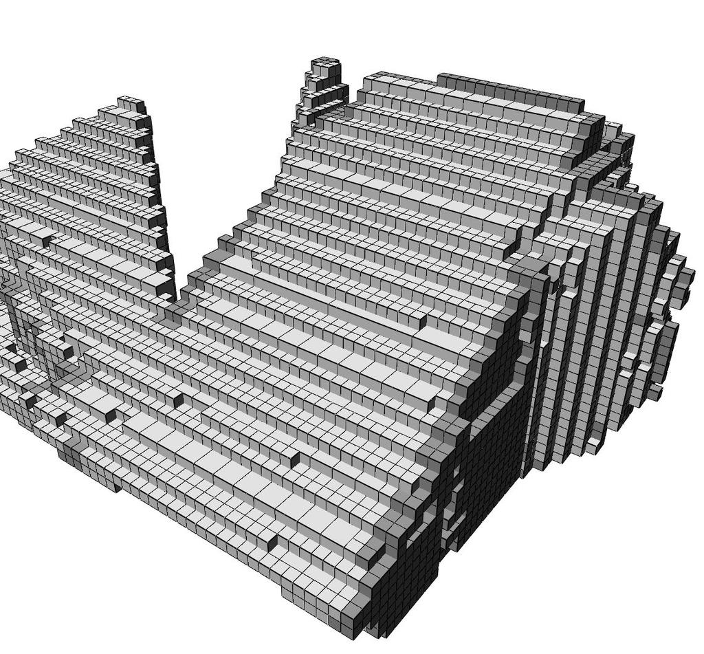 When usedfor 3Dmodeling, eachnode inthe octree represents one voxel. Thesizeofthevoxelsthatcorrespondstotheleafnodesofthetreedeterminesthe resolution of the 3D map.
